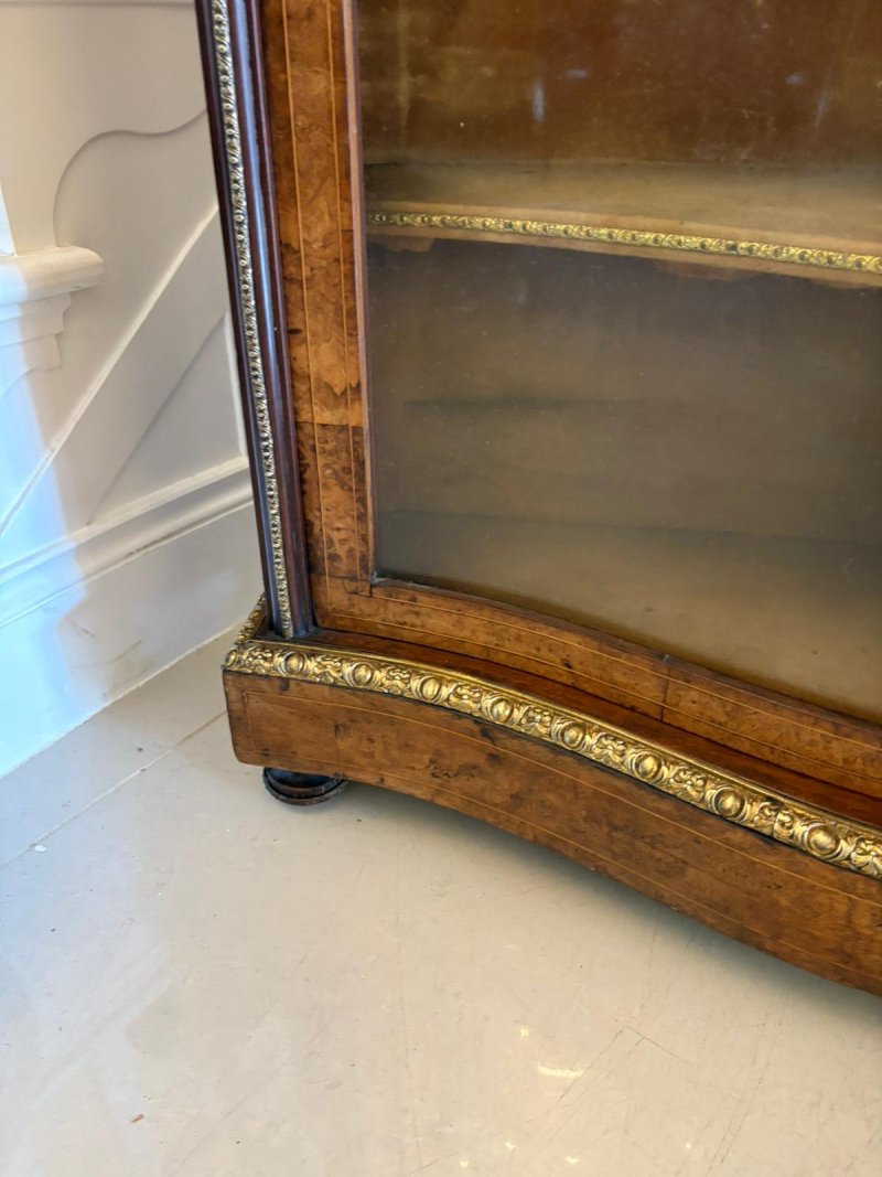 Outstanding Quality Antique Victorian Burr Walnut Ormolu Mounted Credenza - Image 6